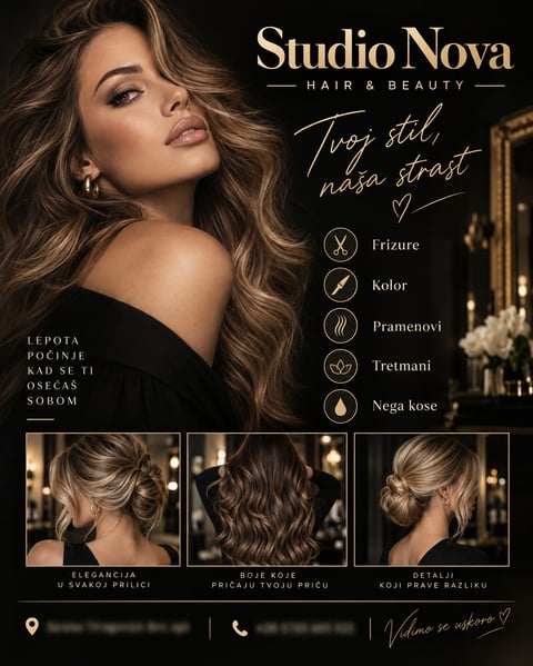 Portfolio primer flajera za frizerski salon