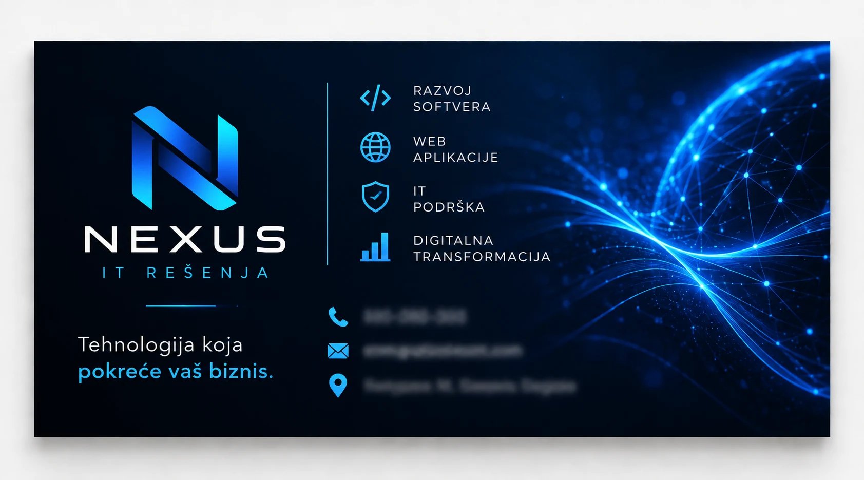 Primer dizajna vizit karte za IT rešenja
