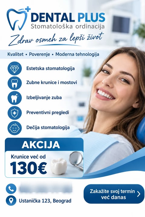 Portfolio primer flajera za stomatološku ordinaciju