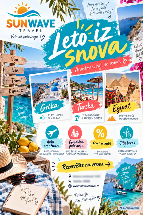 Portfolio primer flajera za turističku agenciju