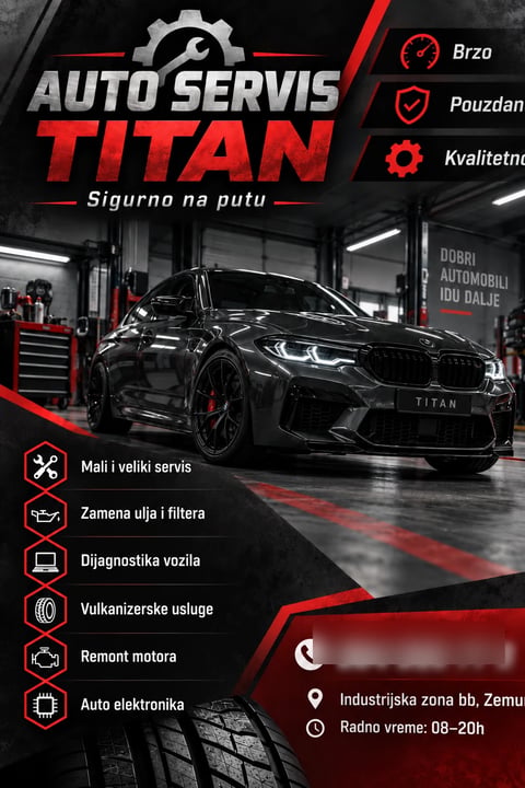 Portfolio primer flajera za auto servis