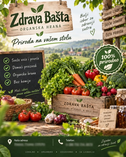 Portfolio primer flajera za organsku hranu