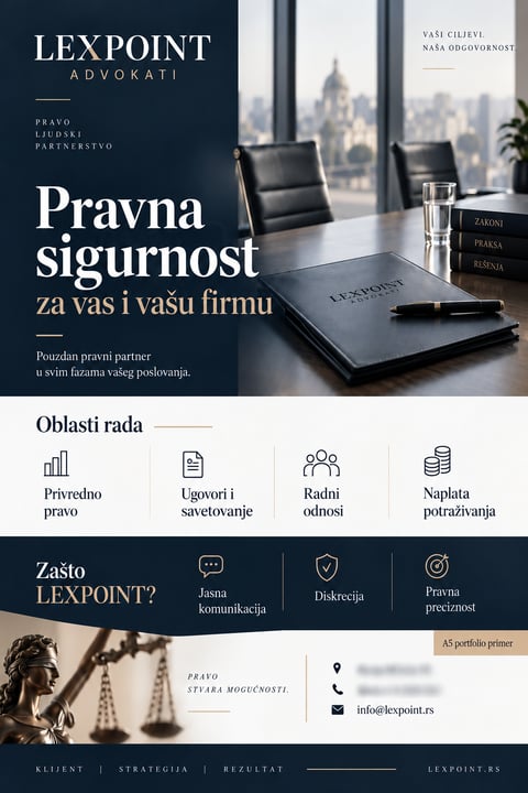 Portfolio primer flajera za advokatsku kancelariju