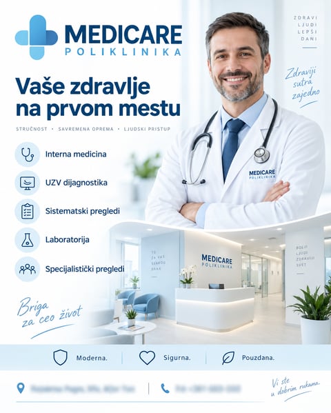 Portfolio primer flajera za polikliniku